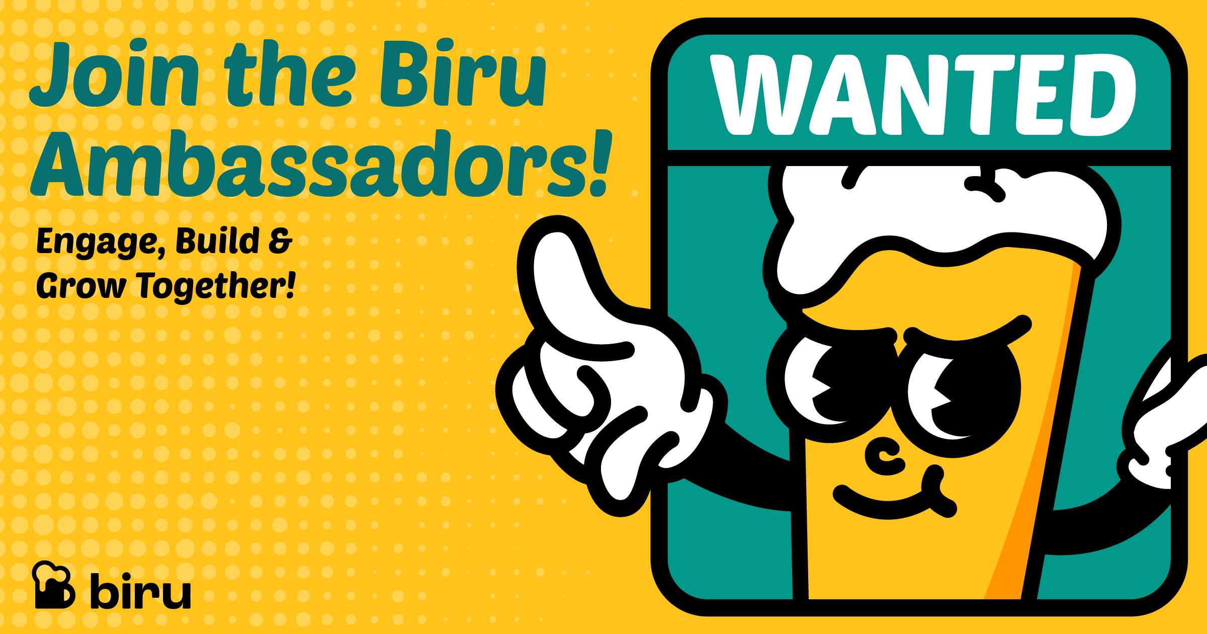 🚀 Become a Biru Ambassador – Join the Movement! 🍻