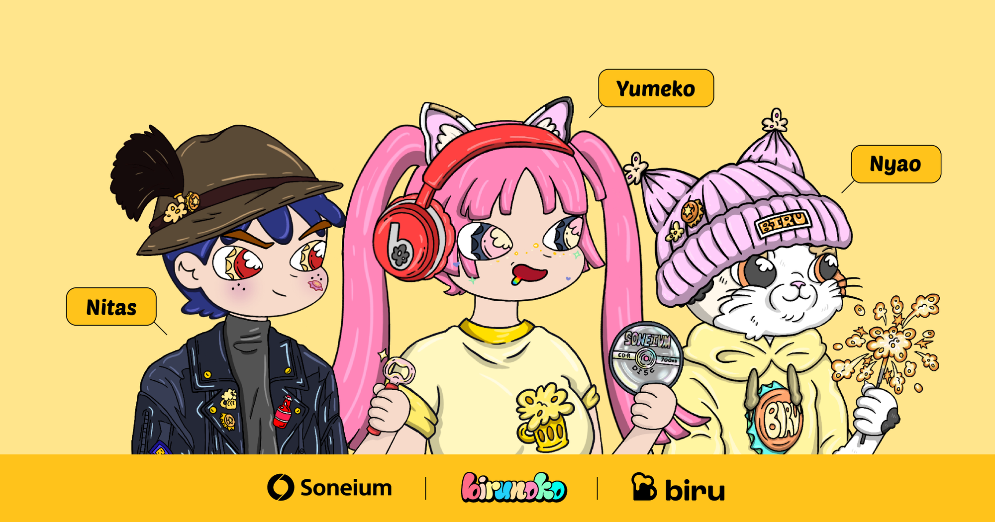 Biru 推出全新 PFP 系列「Birunoko」，與 Soneium 合作持續拓展日本市場